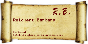Reichert Barbara névjegykártya